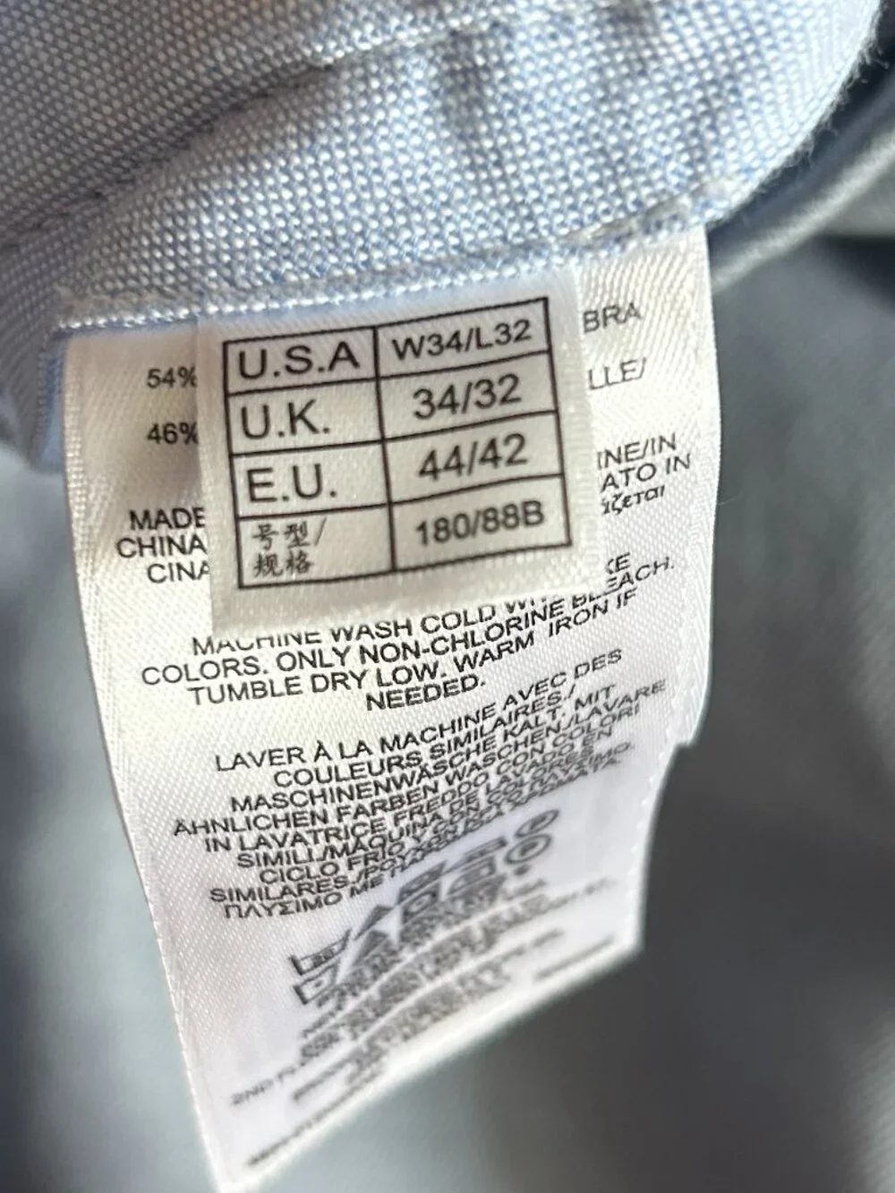 Brooks Brothers Clark Pants 34x32 Baird McNutt Irish Linen Cotton Light Blue